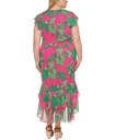 Vestido midi con orquídeas Island