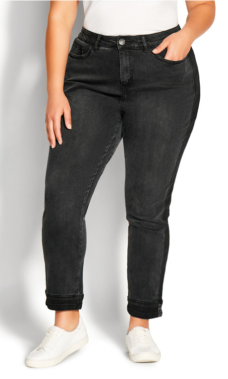 Jeans con ribete en contraste
