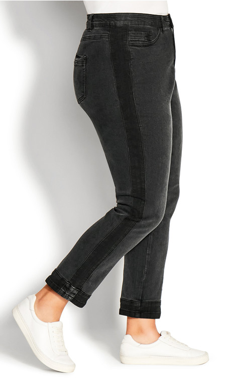 Jeans con ribete en contraste