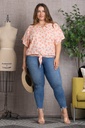Blusa con aberturas y estampado floral