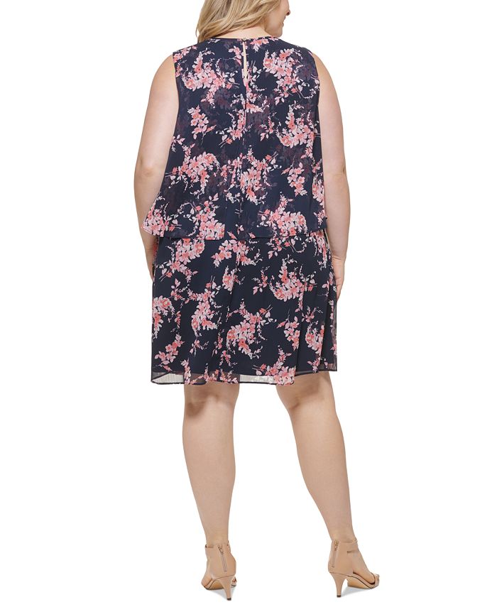 Vestido en capas con estampado floral