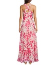 Vestido maxi floral con tiras en la espalda