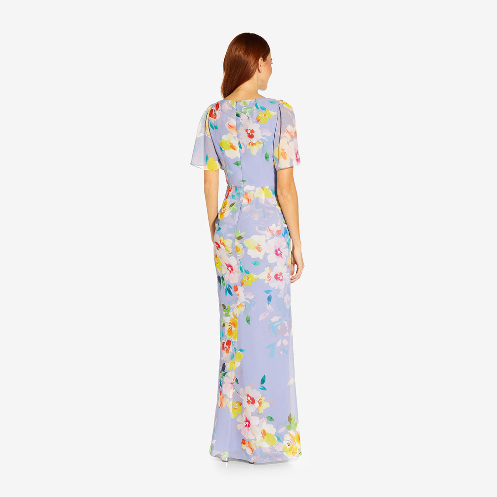Vestido floral con lazo al frente