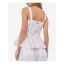 Top peplum con cuello cuadrado