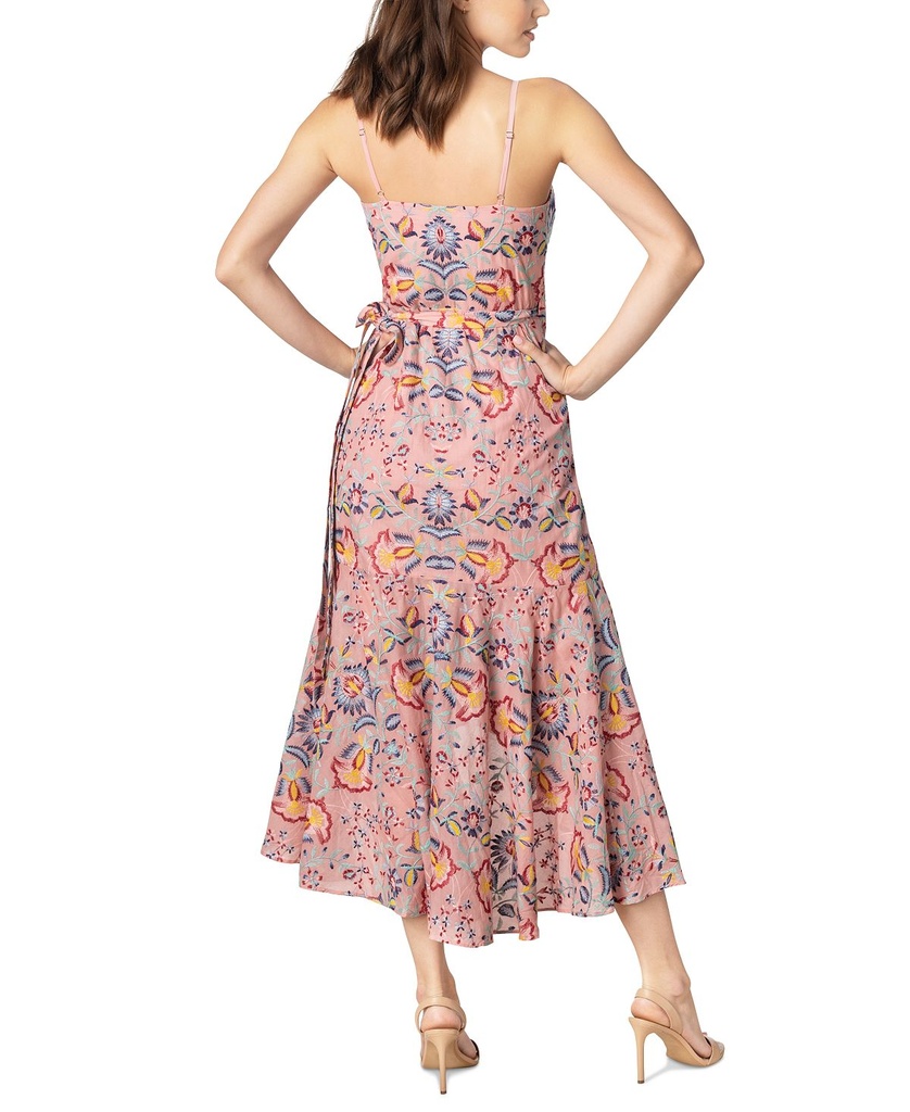 Vestido midi con vuelo bordado