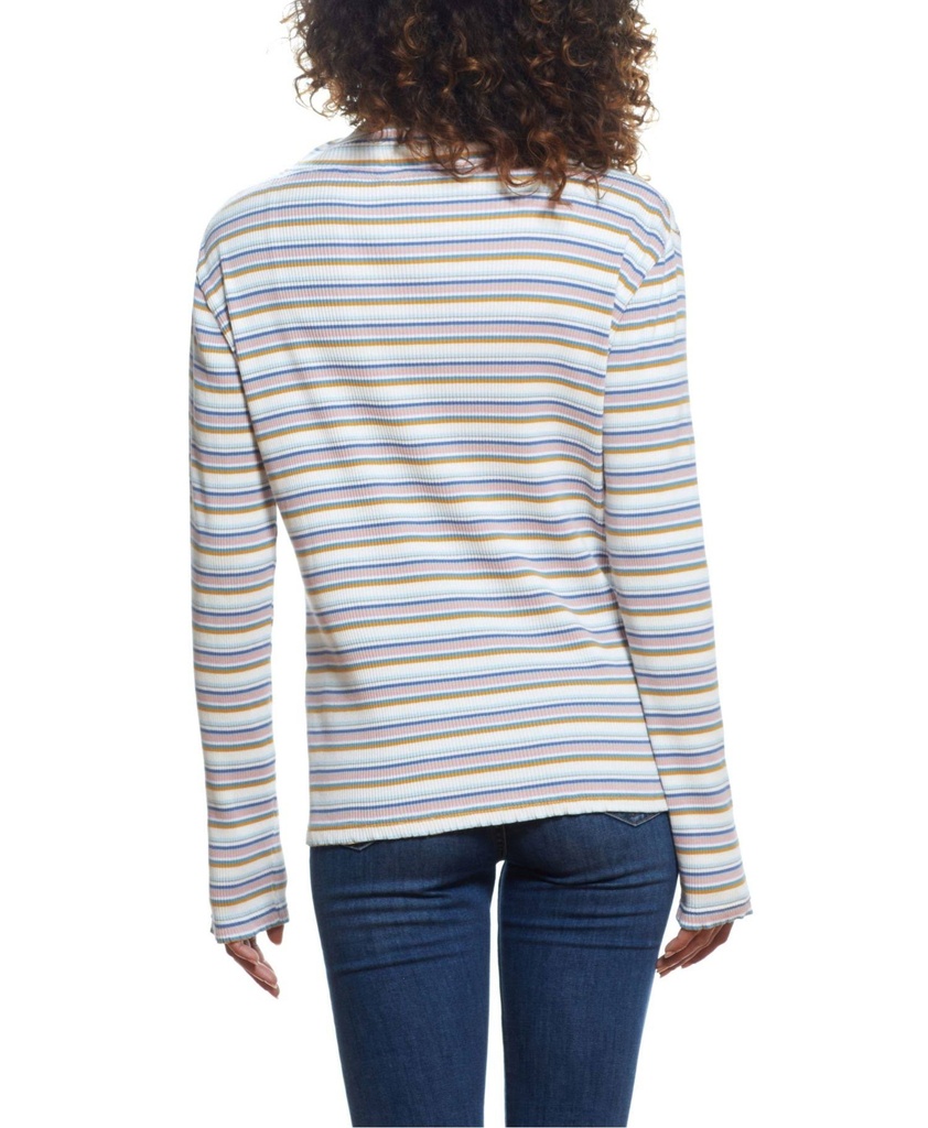 Blusa de cuello alto a rayas