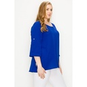 Blusa con mangas enrollables 