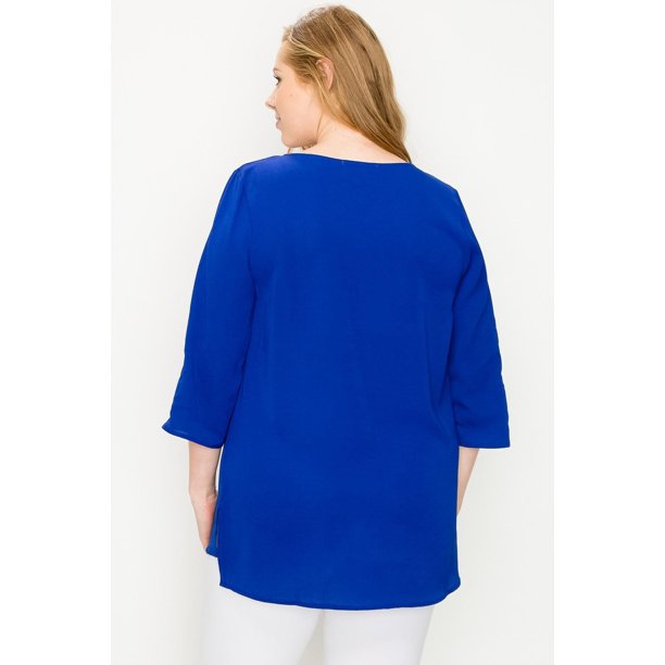 Blusa con mangas enrollables 