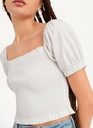 Blusa de diseño fruncido