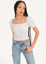 Blusa de diseño fruncido