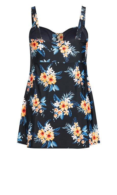 Vestido de baño con estapado Floral