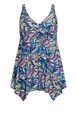 Vestido de baño con estampado de plumas