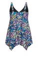 Vestido de baño con estampado de plumas