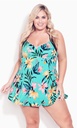 Vestido de baño halter Tropical
