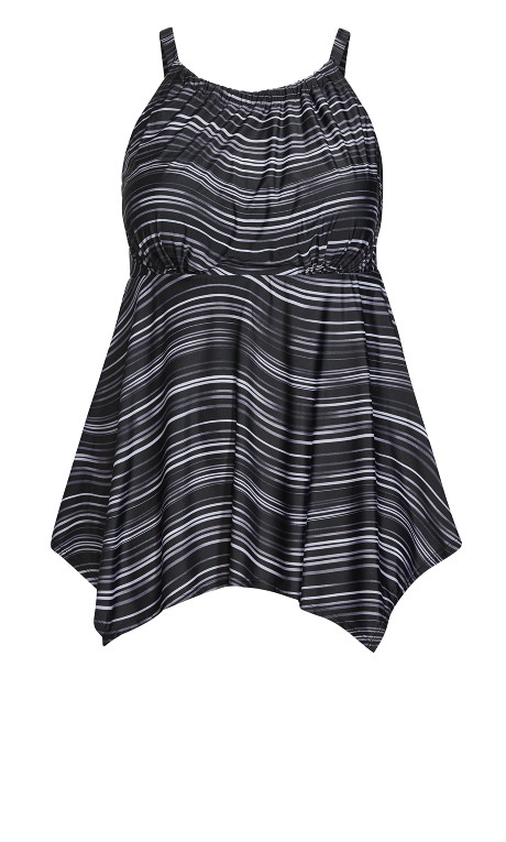 Top tankini con estampado Hanky