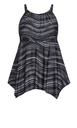 Top tankini con estampado Hanky