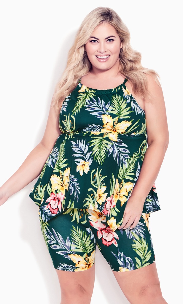 Top tankini halter Tropical