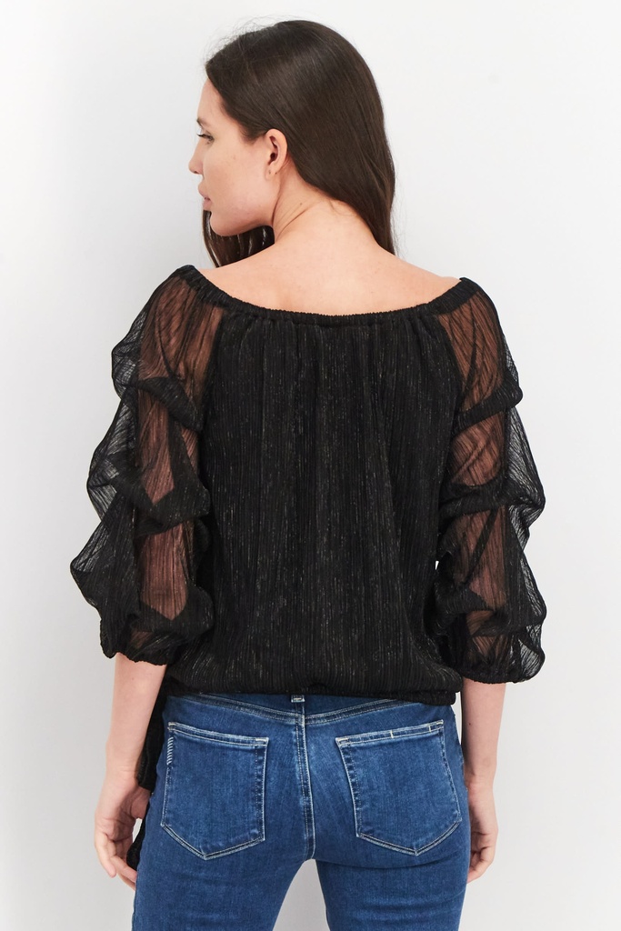 Blusa con mangas abullonadas