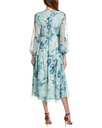 Vestido floral con lunares metalicos