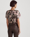 Blusa de manga corta en Jacquard