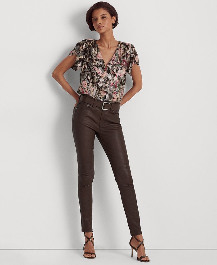 Blusa de manga corta en Jacquard