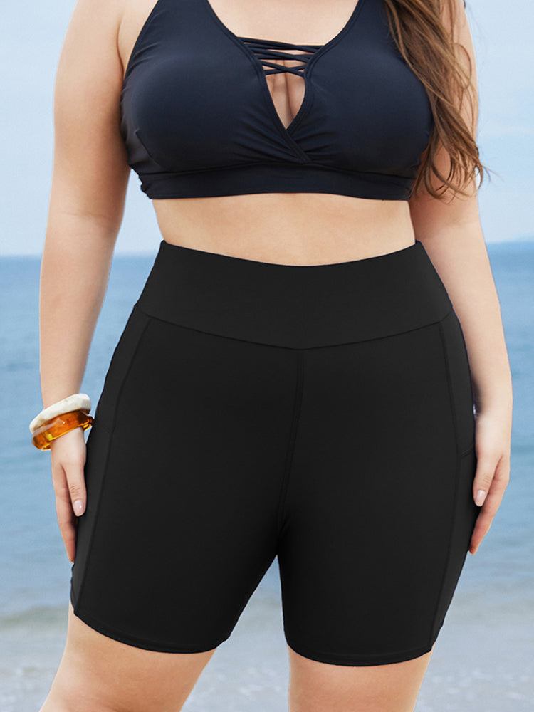 Short de baño con cintura ancha 