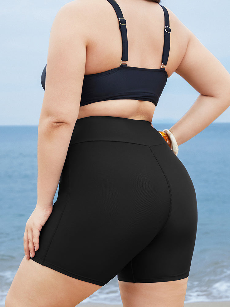 Short de baño con cintura ancha 