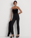 Blusa strapless de terciopelo