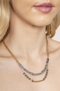 Collar en capas de piedra natural