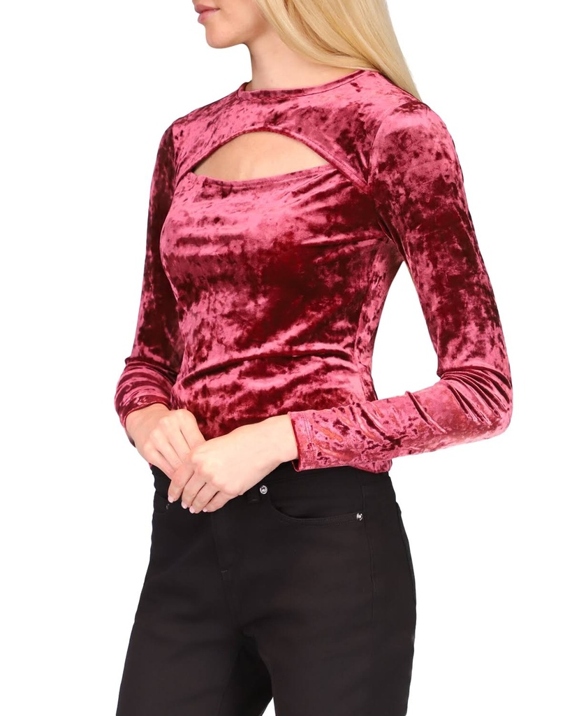 Blusa de terciopelo de manga larga