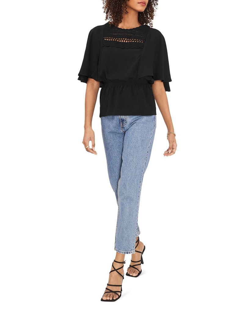 Blusa peplum crochet