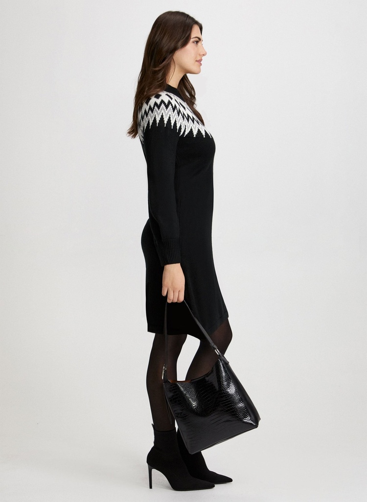 Vestido estilo suéter con estampado