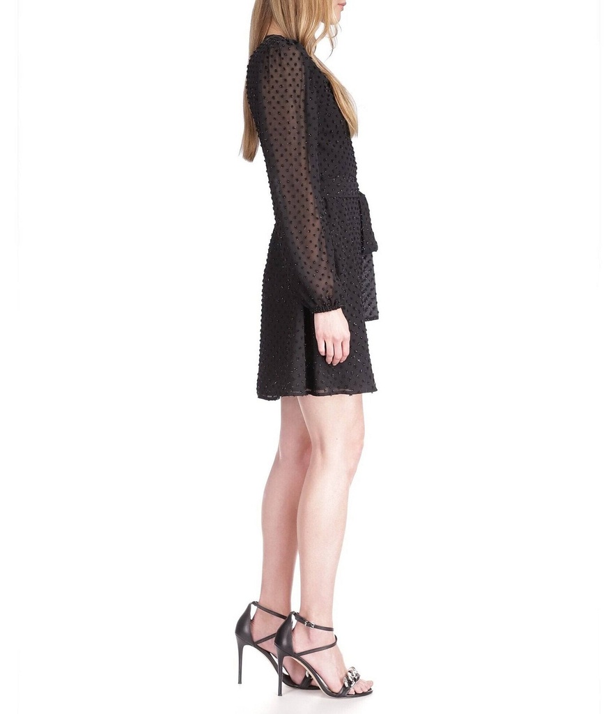 Blusas cruzado tonal con lunares