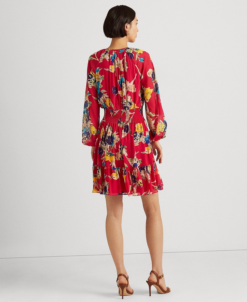 Vestido de manga larga floral