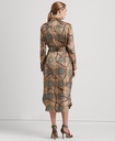 Vestido camisero de sarga a cuadros