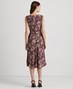 Vestido con cinturón floral