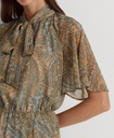 Vestido paisley crinkle Georgette