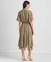 Vestido paisley crinkle Georgette