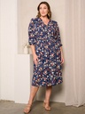 Vestido midi con estampado floral 