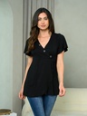 Blusa traslapada con botones 