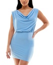 Vestido asimétrico con cuello vuelto