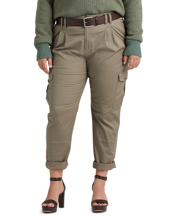 Pantalones cargo de sarga
