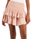 Falda escalonada con estampado floral