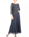 Vestido con lentejuelas y cuentas