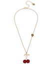 Collar con colgante de cereza pavé