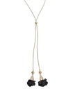 Collar con flores de tela Lariat