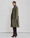 Abrigo cruzado de tweed de lana