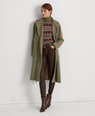Abrigo cruzado de tweed de lana