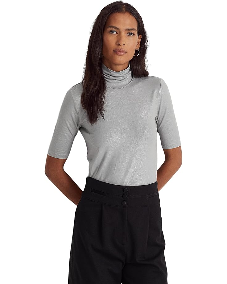 Jersey de cuello alto metálica