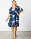 Vestido Florence con mangas onduladas